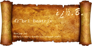 Ábri Beatrix névjegykártya
